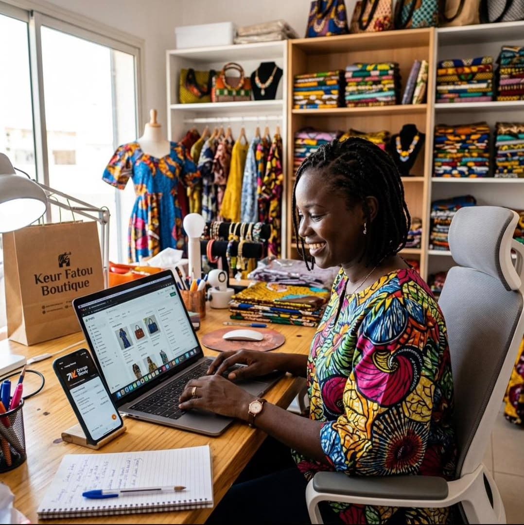 Online commerce experience displayed across digital devices